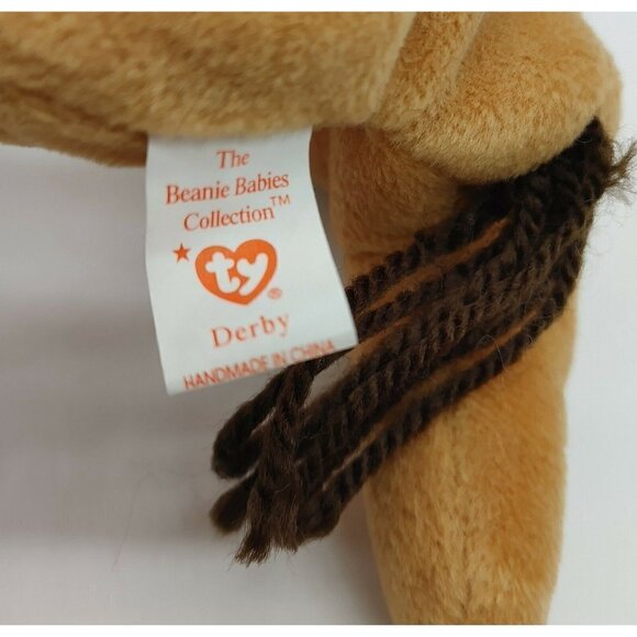 Ty The Beanie Baby Collections Brown Derby The Horse Soft Plush Toy 8X4 In - Picture 6 of 9
